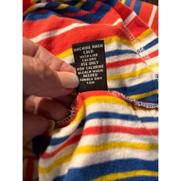 San Francisco Workshirt Multicolored Striped Y2K T-Shirt Large - Picture 3 of 5